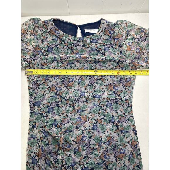 ASTR the Label Floral Puff Sleeve Ruched High-Low Dress in Size L - Picture 6 of 6